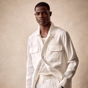 Todd Snyder Linen Two-Pocket Overshirt, Style# OU1552805